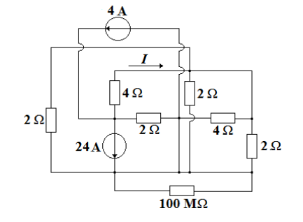 4 A
I
|4Ω
|2Ω
2Ω
4Ω
24Α(
2Ω
100 ΜΩ
