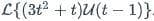 L{(3t² + t)u(t-1)}-