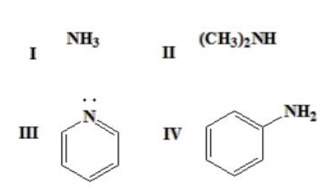 I
III
NH3
II
IV
(CH3)2NH
NH₂