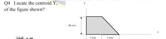 Q4 Locate the centroid Y.
of the figure shown?
10 mm
7 mm
7 mm
