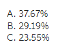 A. 37.67%
B. 29.19%
C. 23.55%
< BU