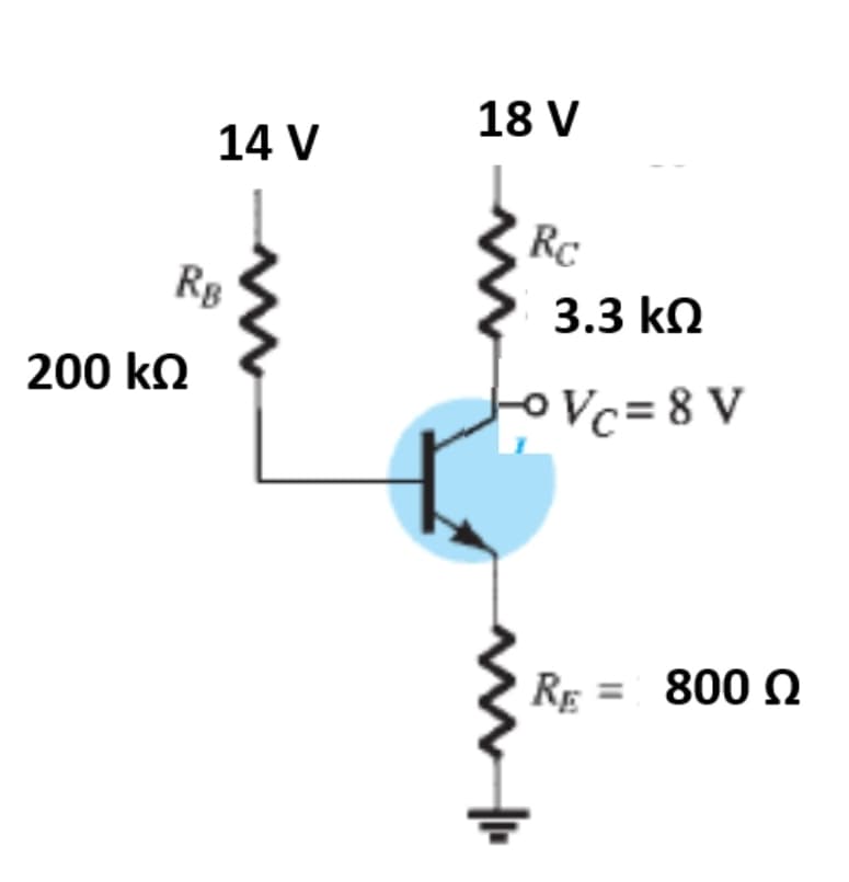 18 V
14 V
Rc
Rg
3.3 kN
200 kn
OVc= 8 V
RE
800 N
