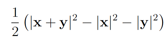 (|x + y|² – |x|² – \y[³)
IN
