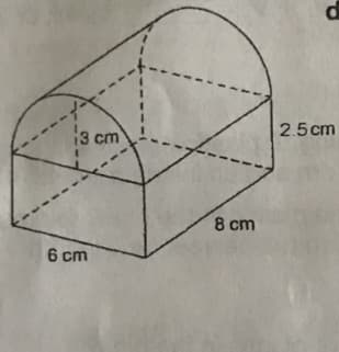 13 cm
6 cm
1
8 cm
d
2.5cm