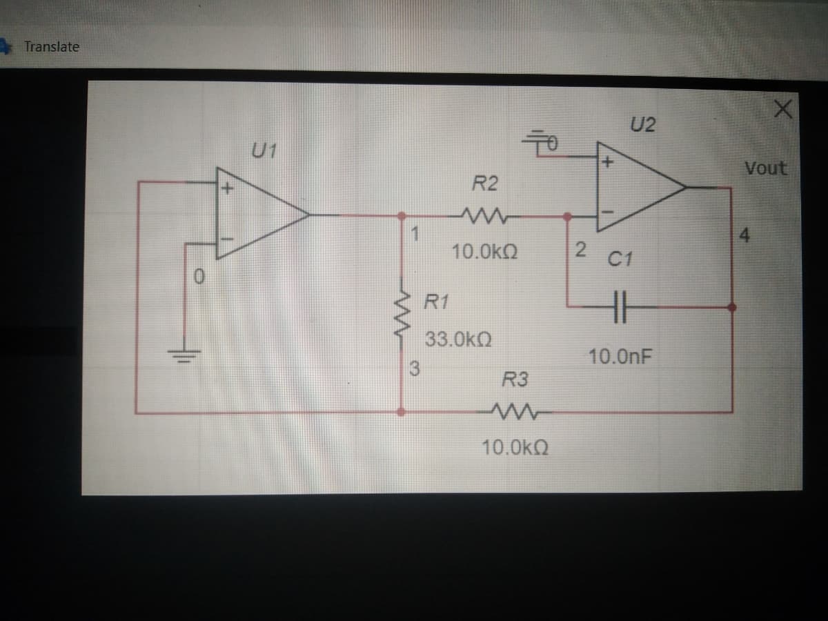 Translate
U2
U1
Vout
R2
1
10.0kQ
4.
2
C1
R1
33.0kQ
10.0nF
R3
10.0kQ
두
