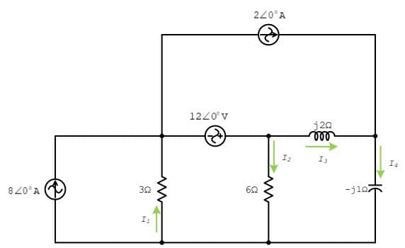 220°A
1220° v
j20
I2
I3
8 20°A
62
-jio
I1
