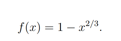 f (x) = 1 – x²/3_
