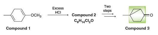 Compound 1
-OCH3
Excess
HCI
Two
steps
Compound 2
CH₁4Cl₂O
Compound 3