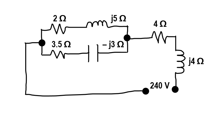 j5 0
4Ω
3.5 2
- j3 N
j4 2
240 V
