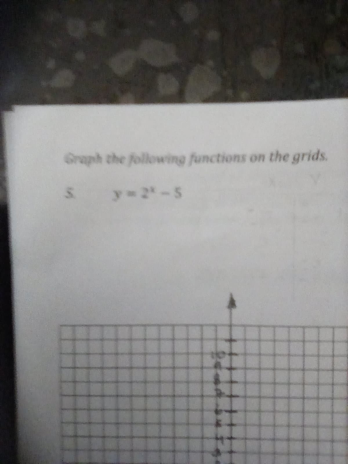 Graph the following functions on the grids.
y 2-5
