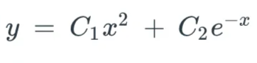 y = C₁x² + С₂e²
C₂e-a
-x