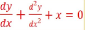 dy
dx
+
| 2³
dx²
+x=0