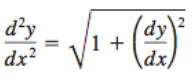 d²y
dx²
1 +
dy
dx,