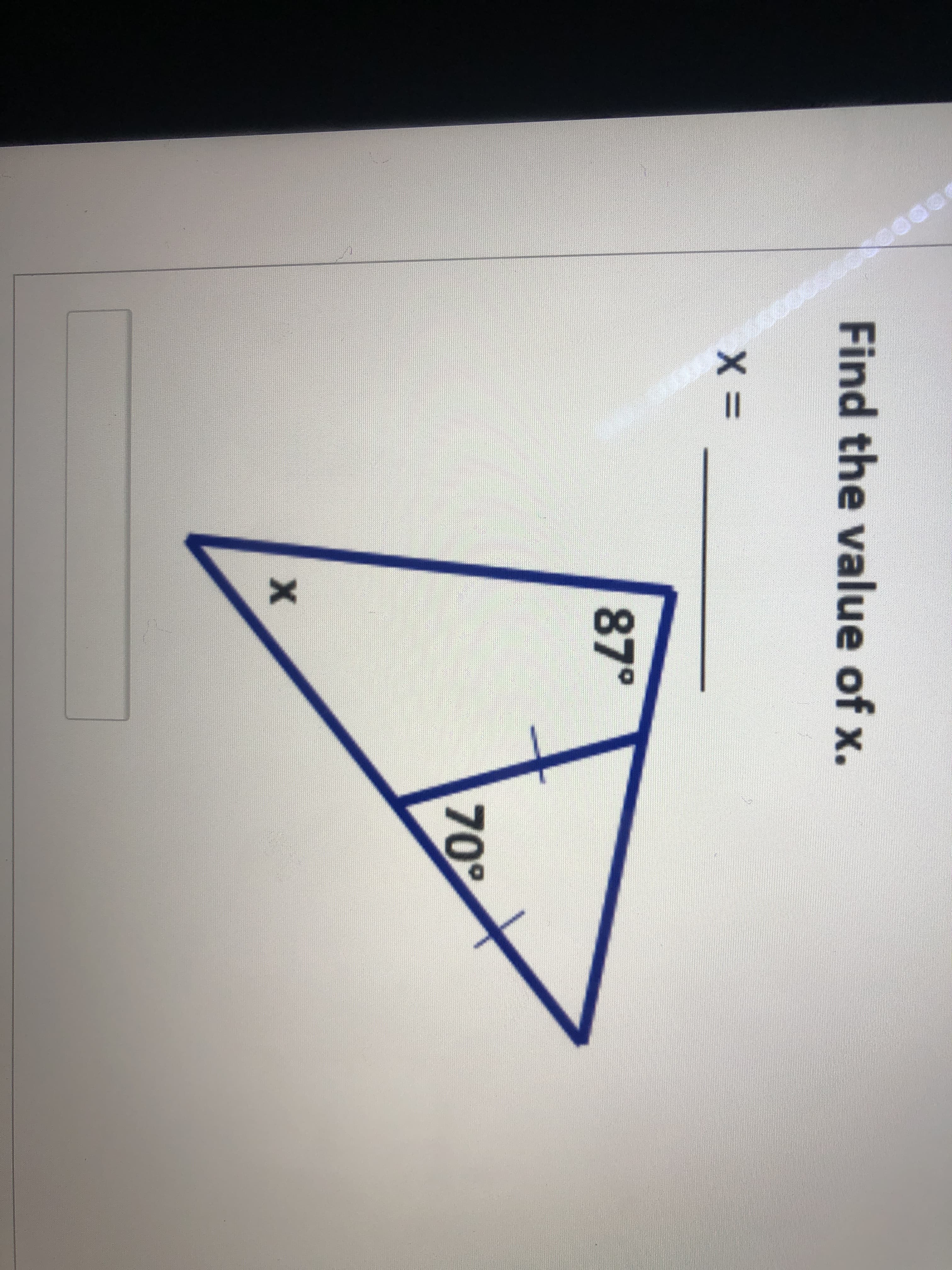 cooo
Find the value of x.
%3D
