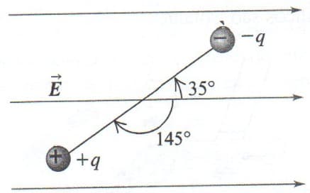 E
35°
145°
+ +q
