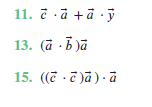 11. č -ā +ā · ỹ
13. (а -Ба
15. ((7 - ē )ā) - ā
