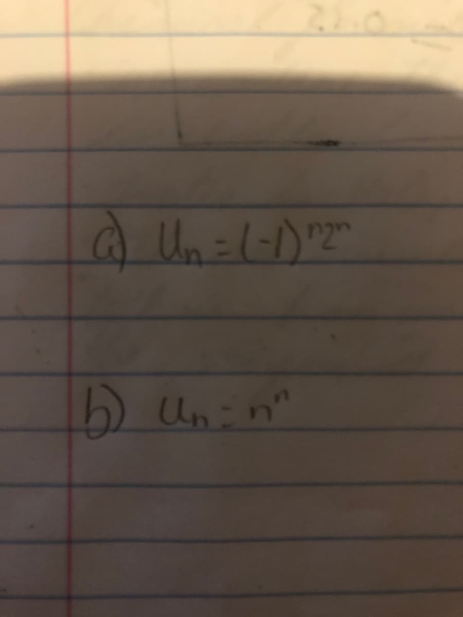 21.0
@) Un = (-1)^2m
b) Unn"