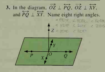 3. In the diagram, ož 1 PQ. Oz I XY.
and PQ 1 XY. Name eight right angles.
Y
P.

