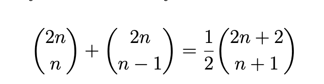 () • (.".)
2n
+
2n
1 (2n + 2
n
2 \ n +1
-
