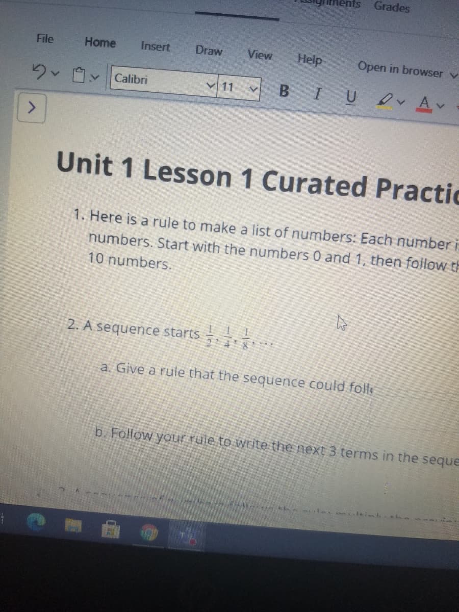 2. A sequence starts
8
a. Give a rule that the sequence could foll
