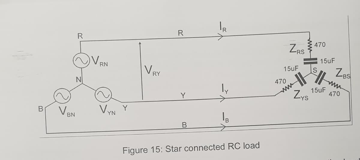 IR
R
R
470
-RS
15UF
RN
V
RY
15uF
Zas
BS
470
ly
15uF
470
Zys
ww
Y
YS
VBN
Y
VYN
Figure 15: Star connected RC load
ww
