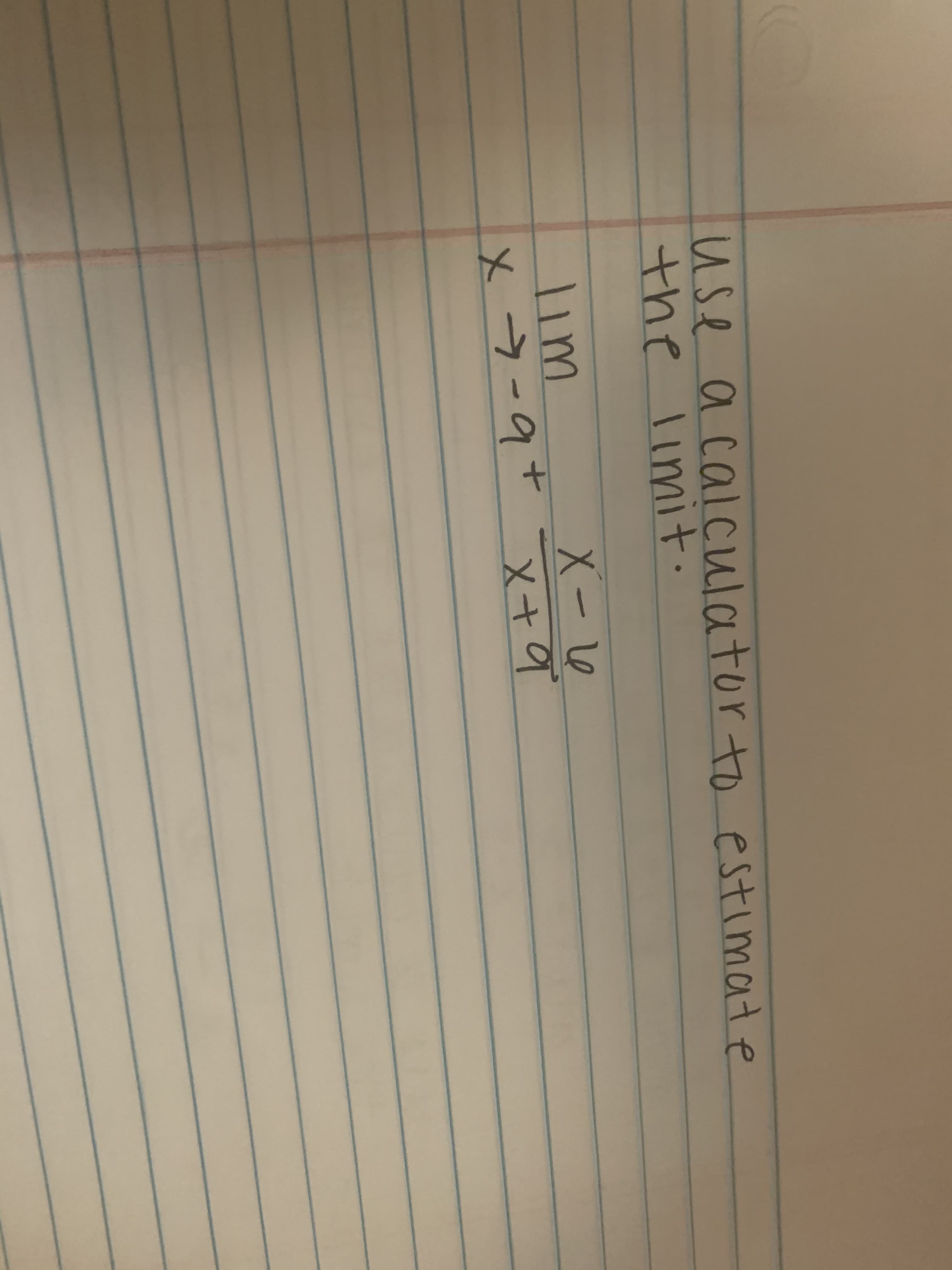 Use a calculator to estimate
the limit.
lim
X-
x→-9+
