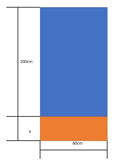 200cm
h
60ст
