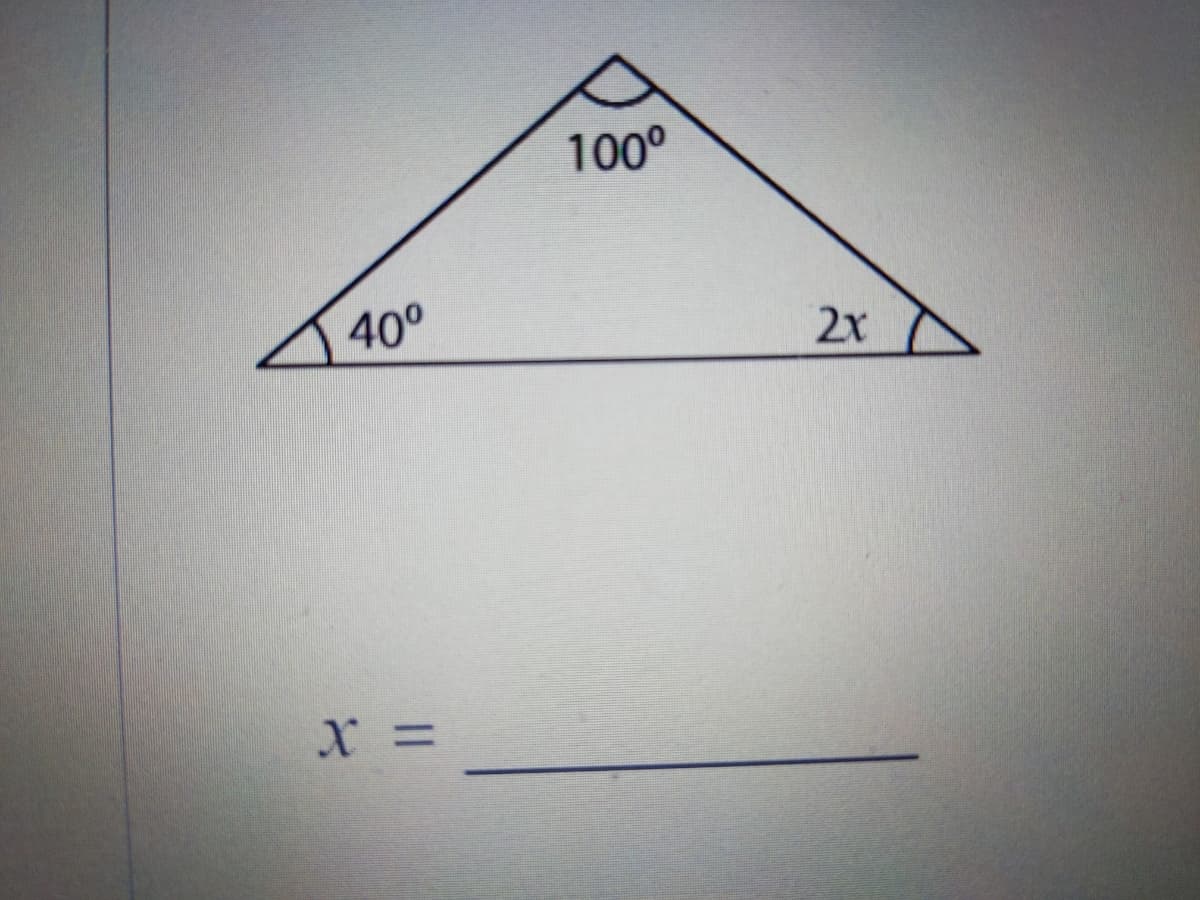 100°
40°
2х
