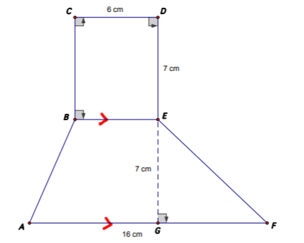 6 cm
7 cm
E
7 cm
F
G
16 cm
