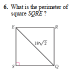 6. What is the perimeter of
square SORE ?
E
