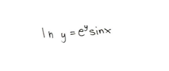 In y=eªsinx