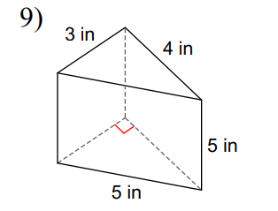 9)
3 in
4 in
5 in
5 in
