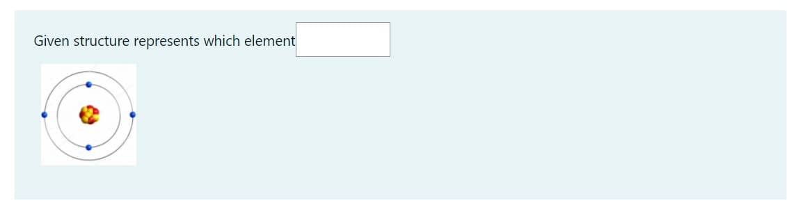 Given structure represents which element
