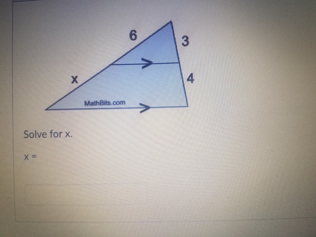 6.
4
MathBits.com
Solve for x.
