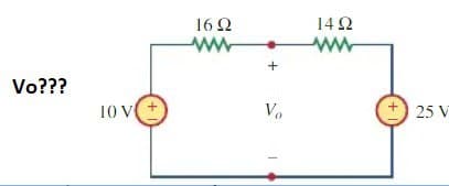 Vo???
10 VI
Α
16Ω
+
Vo
14Ω
ΑΜΕ
+) 25 V