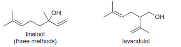 Он
он
linalool
(three methods)
lavandulol
