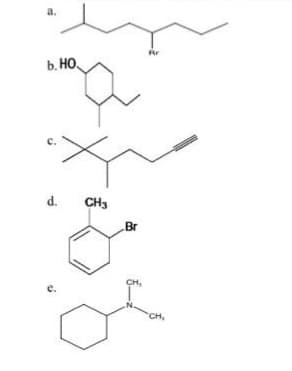 a.
b. HO.
d.
e.
CH3
Br
Ar
CH₂