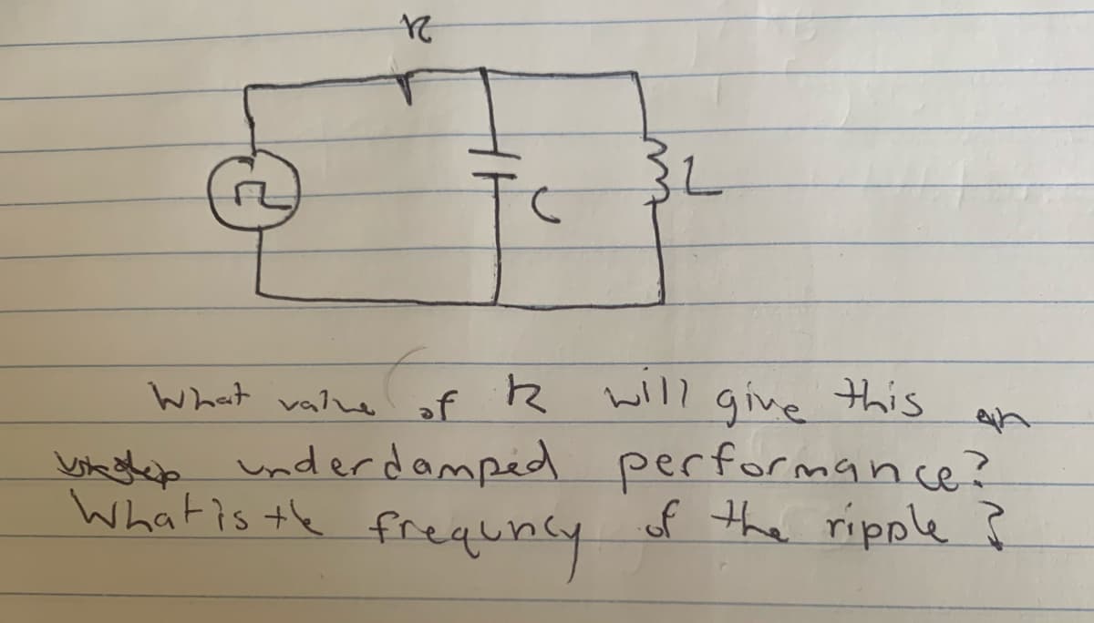 32
Tc
What valne of k wil give this
Gf k will give this
Vitk ghep underdamped performance?
frequnly
Whatis the
of the ripple ?
