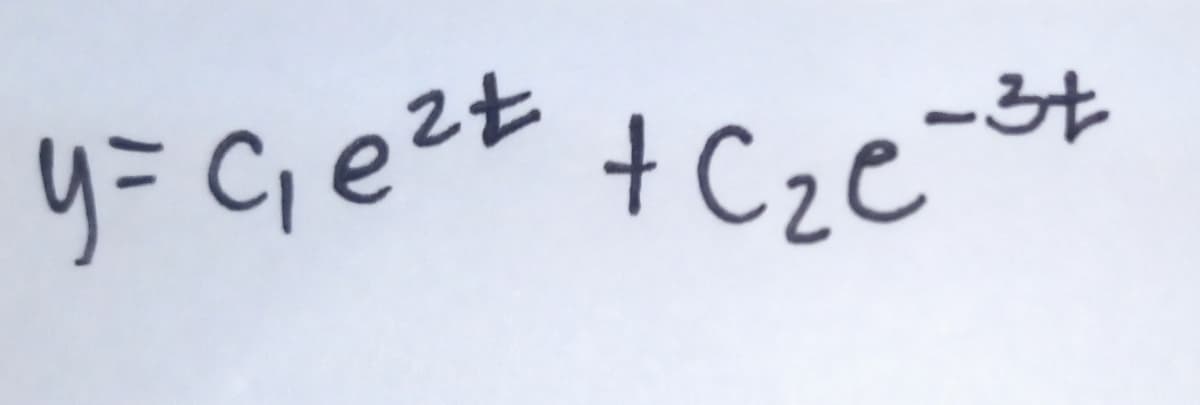 y= c, e2t +Cze
+Cze-3t
