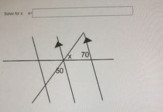 Solve for x x
70
50
