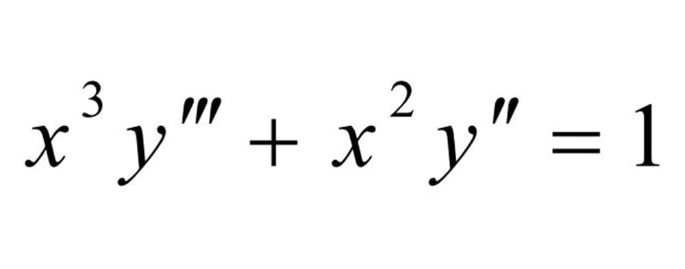 3
2
ху
r³ym + x
+ x² y" = 1