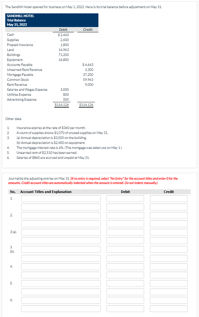 Journalize the adjusting entries on May 31.
