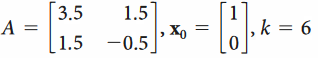 3.5
1.5
A =
1.5 -0.5
k = 6
