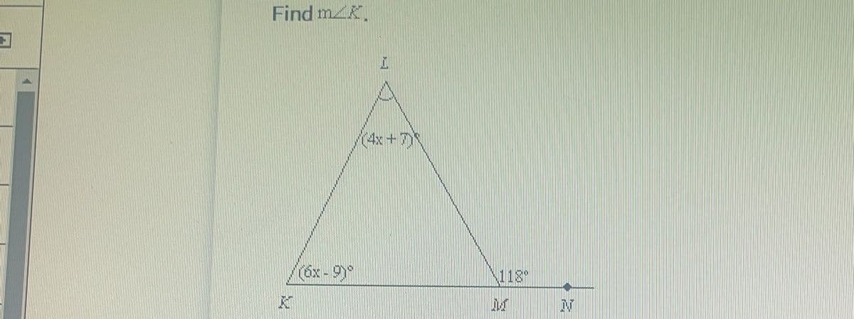 Find m
(6x-9)
(14x+D
N