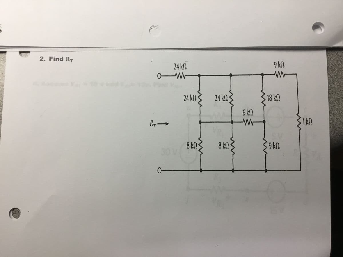 2. Find RT
9 k2
24 kſ.
W
24 kN3
24 k2
18 k2
6 kD
1k2
8kn3
8 kn
