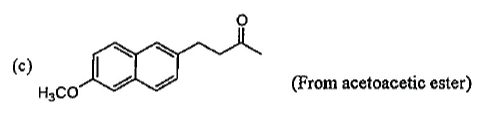 (c)
H3CO
(From acetoacetic ester)