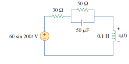 50 Ω
30 Ω
+
50 μF
60 sin 200f V
0.1 Η
4(1)
(+1
