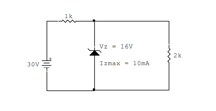 1k
Vz
16V
2k
30V
Izmax
10mA
