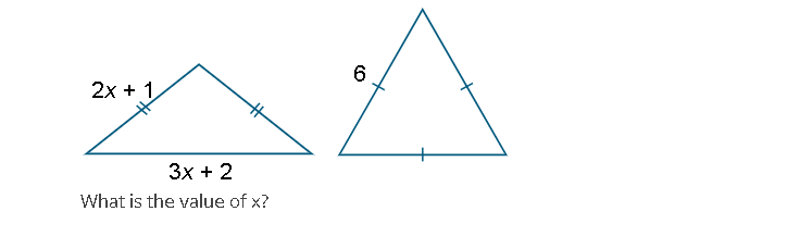 6
2х + 1,
Зх + 2
What is the value of x?
