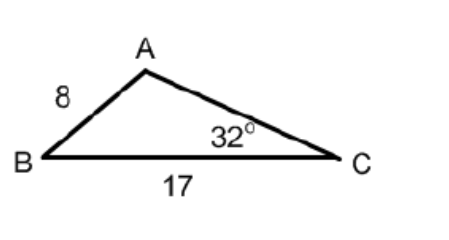 A
8
32°
B
17
